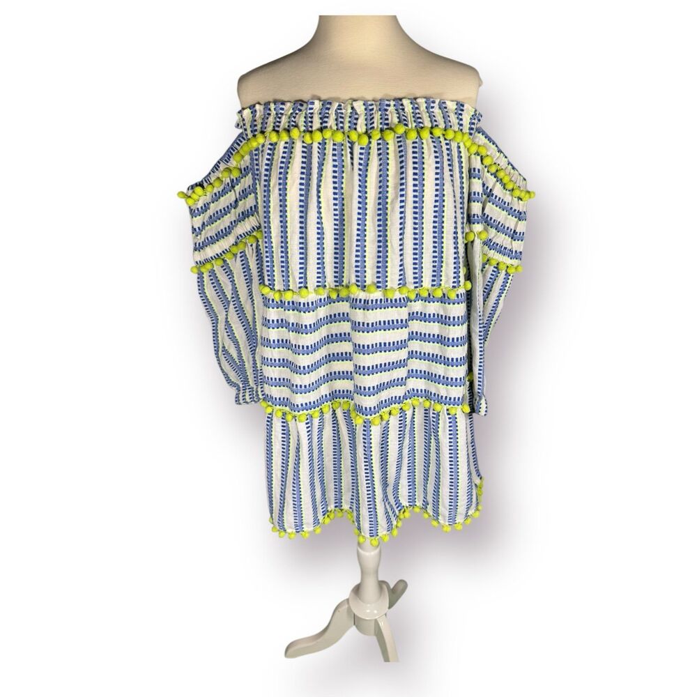 Tessora Petra Pom Pom Trim‎ Mini Dress Size Small Fairycore Bohochic Dress